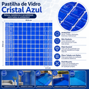 Ver imagem 2 de Pastilha de Vidro Matisse de 30cm x 30cm Rende Glass Mosaic Azul