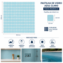 Ver imagem 2 de Pastilha de Vidro Matisse de 30cm x 30cm Rende Glass Mosaic Azul