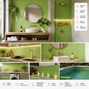 Ver imagem 3 de Pastilha de Vidro Matisse de 30cm x 30cm Rende Glass Mosaic Verde
