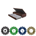 Ver imagem 6 de Bicama Box com Baú Viúvo 120x203 com Colchão Auxiliar Suede Marrom