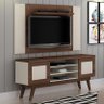 Rack Bancada Detroit e Painel para Tv América Chocolate Off White – Valdemóveis - 2