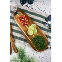 Ver imagem 3 de Tábua de Corte e Frios Oval – Madeira Teca 47x17x2cm