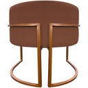 Ver imagem 6 de Poltrona Decorativa Recepção Luna Suede Cores Base de Ferro Bronze