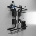 Ver imagem 6 de Prateleira Dupla Ultra Black Ventosa Retangular 2656 Arthi