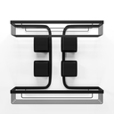 Ver imagem 1 de Prateleira Dupla Ultra Black Ventosa Retangular 2656 Arthi