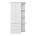 Ver imagem 3 de Guarda Roupa Roupeiro Infantil Doce Sonho 825 Qmovi Branco