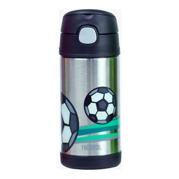 Garrafa Garrafinha Térmica Infantil Thermos 355ml Futebol - 5