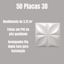 Ver imagem 4 de 50 Placas 3d Revestimento de Parede Autocolante Efeito Moderno - 3,12 M²