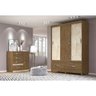 Conjunto Guarda-Roupa com Cômoda New Suecia Castanho Avela W Flex Moval - 13
