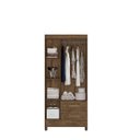 Ver imagem 6 de Guarda Roupa Lima 103cm 3 Portas Castanho Wood Moval