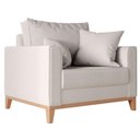 Ver imagem 3 de Poltrona Beny Pés e Base em Madeira Cru Rr Decor