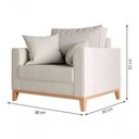 Ver imagem 2 de Poltrona Beny Pés e Base em Madeira Cru Rr Decor