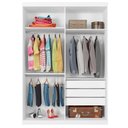 Ver imagem 4 de Guarda Roupa Solteiro Belmont 2 Portas Branco