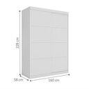 Ver imagem 3 de Guarda Roupa Solteiro Belmont 2 Portas Branco