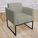 Ver imagem 5 de Kit 2 Poltronas Marisa Suede Marrom Rato Base Industrial Metálica Preto D’Rossi