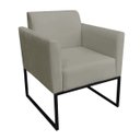 Ver imagem 3 de Kit 2 Poltronas Marisa Suede Marrom Rato Base Industrial Metálica Preto D’Rossi