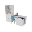 Ver imagem 4 de Armário Montessoriano Gaveteiro + Mesa + Baú Rubi 100% Mdf + Eiffel Azul