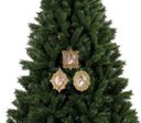 Ver imagem 2 de Kit Porta Retrato Gliter Dourado Para Árvore Natal 10cm 6 Peças - Magizi