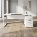 Ver imagem 4 de Mesa Escritório Diretor F5 3 Gavetas 192cm Branco F5 Office
