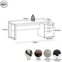 Ver imagem 2 de Mesa Escritório Diretor F5 3 Gavetas 192cm Branco F5 Office