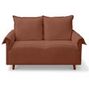 Ver imagem 3 de Sofá Living de 2 Lugares 145cm Moderno Texas Sala Recepção:Terracota