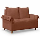 Ver imagem 4 de Sofá Living de 2 Lugares 145cm Moderno Texas Sala Recepção:Terracota