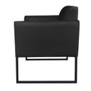 Ver imagem 3 de Namoradeira Marisa Suede Base Industrial Metálica Preto D'Rossi - Preto