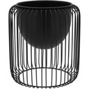 Ver imagem 1 de Cachepô Vaso Decorativo Planta Metal 28x26x26cm Preto