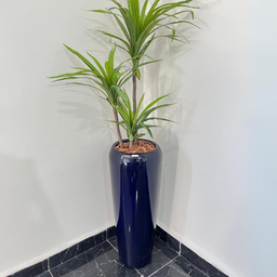 Vaso Decorativo Fibra de Vidro Florida P 65cm Azul Noturno - 3