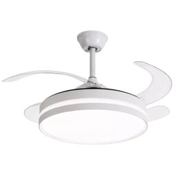 Pendente Ventilador Isis Retrátil de Teto Branco Led 30w 3000k 4000k 6000k Bivolt 50x25 Silencioso e - 1