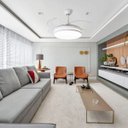 Ver imagem 2 de Pendente Ventilador Isis Retrátil de Teto Branco Led 30w 3000k 4000k 6000k Bivolt 50x25 Silencioso e