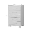 Ver imagem 5 de Guarda-Roupa Casal 6 Portas 2 Gavetas e Cômoda 5 Gavetas Itapema Branco