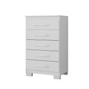 Ver imagem 4 de Guarda-Roupa Casal 6 Portas 2 Gavetas e Cômoda 5 Gavetas Itapema Branco
