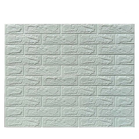 Kit 10 Un/ Espuma 3d - Tijolo Rústico - Verde Água