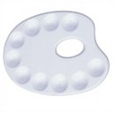 Ver imagem 1 de Paleta Pintura Godê Godet Bandeja Oval 23x17 12421 Trident