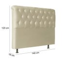 Ver imagem 2 de Cabeceira Casal 140cm Emilia Suede Marfim ID Milani Store