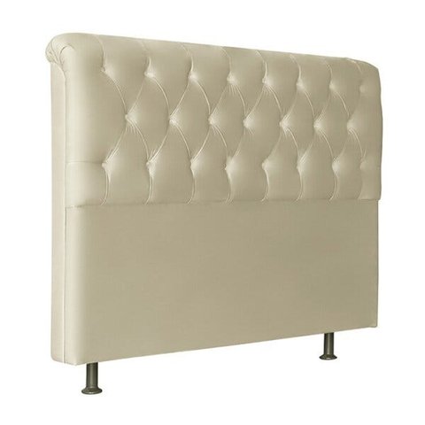 Cabeceira Casal 140cm Emilia Suede Marfim ID Milani Store