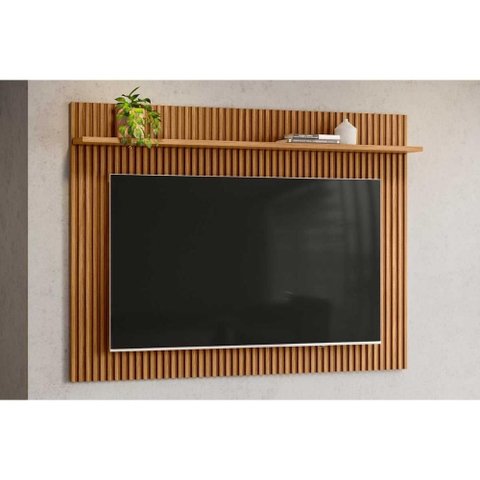 Painel Home P/ Tv até 75 Pol Genova C/ 1 Prateleira 200x130cm Nature Fosco - Linea Brasil