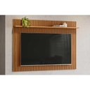 Ver imagem 1 de Painel Home P/ Tv até 75 Pol Genova C/ 1 Prateleira 200x130cm Nature Fosco - Linea Brasil
