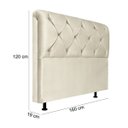 Ver imagem 2 de Cabeceira Queen 160cm Barbara Suede Marfim ID Milani Store