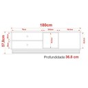 Ver imagem 3 de Rack 1 Porta Para Tv 42 Polegadas RA2002 Natural Off White Tecno Mobili