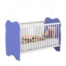 Guarda-roupa Rp101 e Berço Simples Bb010 Infantil Branco Azul Djd Móveis - 4