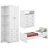 Quarto Infantil Completo 03 Peças Branco Djd Moveis - 1