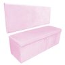 Kit Calçadeira e Painel Clean 0,90cm Suede Rosa Bebê D'Rossi - 1