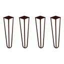 Ver imagem 1 de Kit 4 Pés de Metal 30 CM Hairpin Legs Mesa de Canto Rack e Puffs Bronze