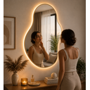 Ver imagem 1 de Espelho Antigua - Linha Metal - - Off White - com LED - 80x50
