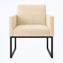 Ver imagem 2 de Poltrona Decorativa Reforçada para Espaço Beauty e Recepção Bege