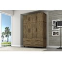 Ver imagem 3 de Roupeiro Triplex Guarda Roupas Londres Casal 6 Portas Amend. Trinobel