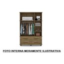 Ver imagem 4 de Roupeiro Triplex Guarda Roupas Londres Casal 6 Portas Amend. Trinobel
