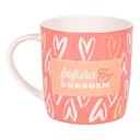 Ver imagem 1 de Caneca Ceramica 400ml Frase Fofura e Coragem Uatt